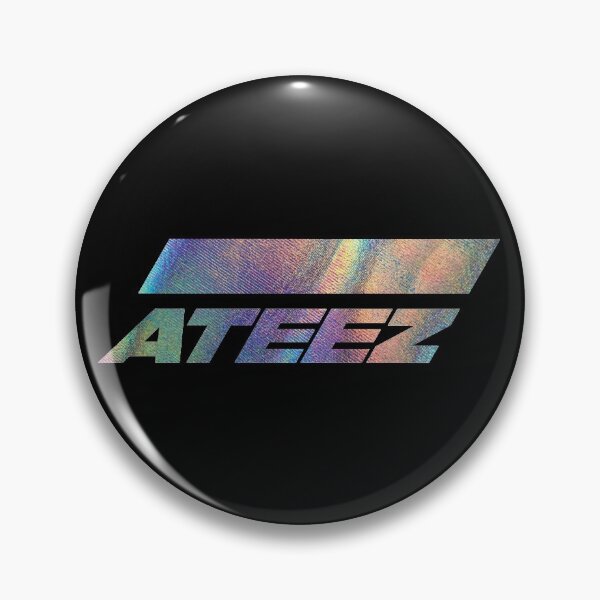 Item preview, ATEEZ Logo Holographic Style Silver Rainbow Atiny  designed and sold by SugarSaint.