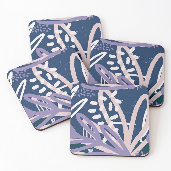 Aperçu de l'œuvre Abstrait floral marine lilas rose pâle créée et vendue par RusticGarden.