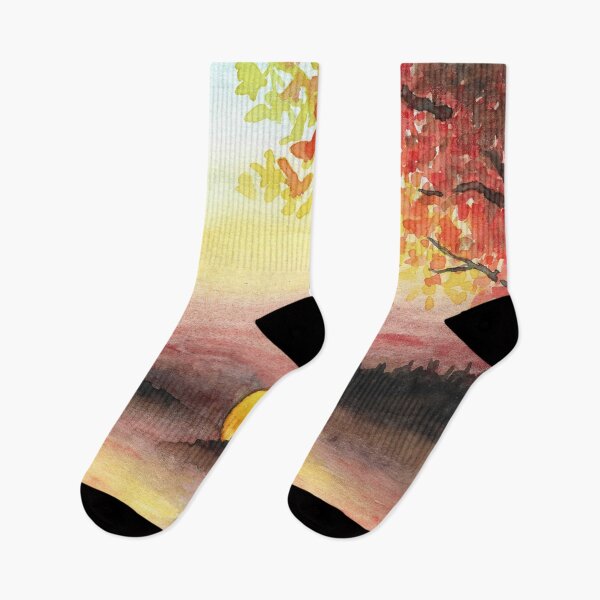Item preview, Watercolor Art - Lake Sunset designed and sold by lucyideas.