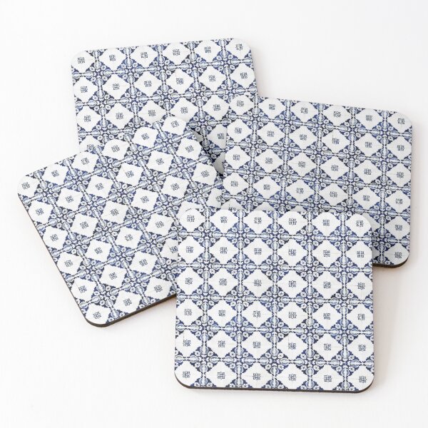 Item preview, Portuguese Vintage Decorative Tile Pattern Blue Motif Mosaic  designed and sold by worldways.