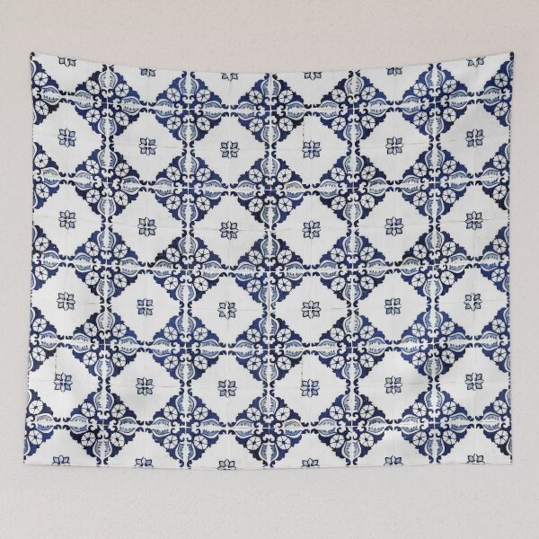 Item preview, Portuguese Vintage Decorative Tile Pattern Blue Motif Mosaic  designed and sold by worldways.