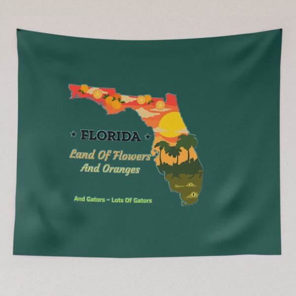 Item preview, Florida land of flowers and oranges and lots of gators designed and sold by Wildjourne.