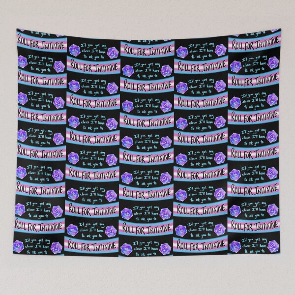 Item preview, Roll for Initiative - Trans flag designed and sold by RoseNightshade.
