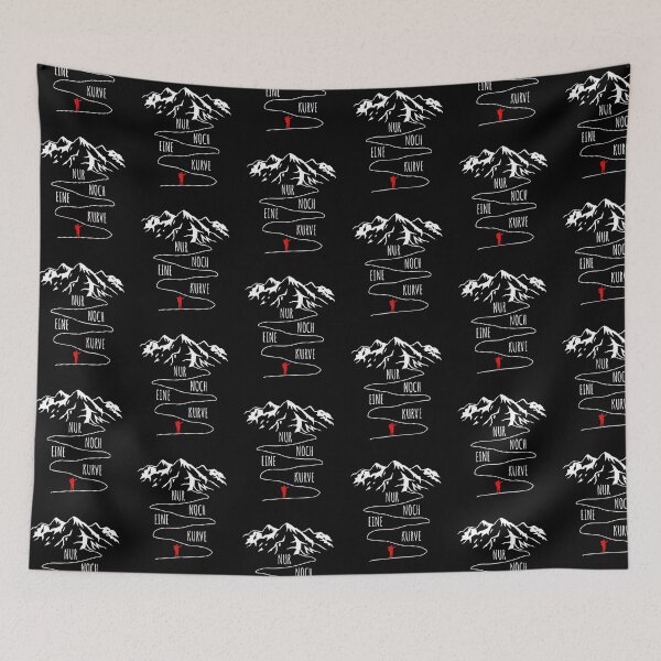 Item preview, Just one more curve - hiking saying mountains hiking climbing designed and sold by urban-design.