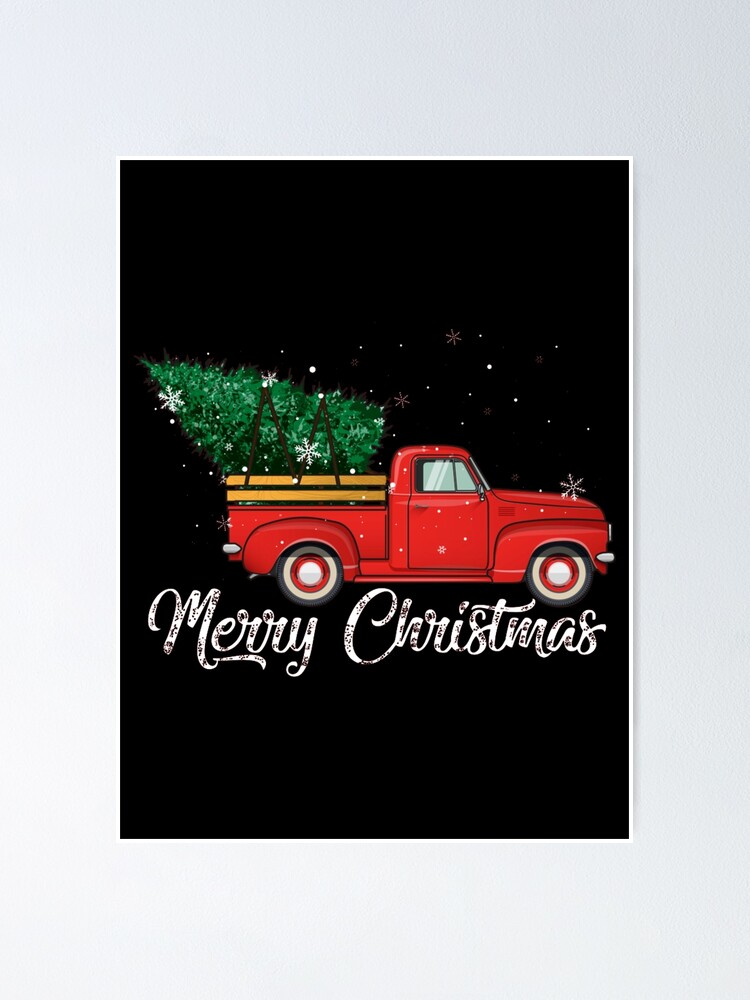 sweater with red truck and christmas tree