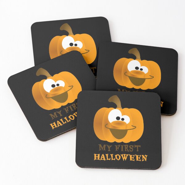 Item preview, My first halloween happy smiling pumpkin for kids  designed and sold by portrait4you.
