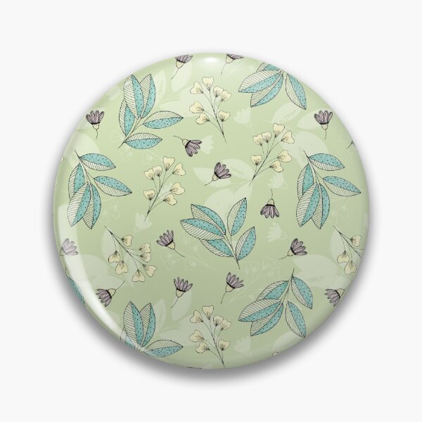 Item preview, green floral pattern  designed and sold by LauMonart.