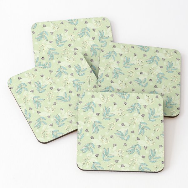 Item preview, green floral pattern  designed and sold by LauMonart.