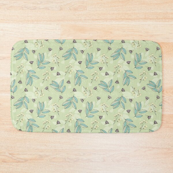 Item preview, green floral pattern  designed and sold by LauMonart.