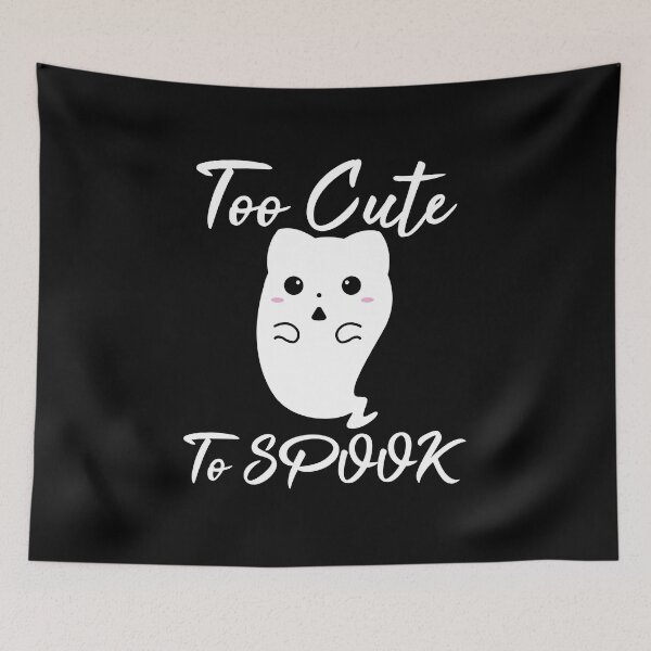 Item preview, TOO CUTE TO SPOOK FUNNY GHOST CAT HALLOWEEN designed and sold by TheFirstOne.