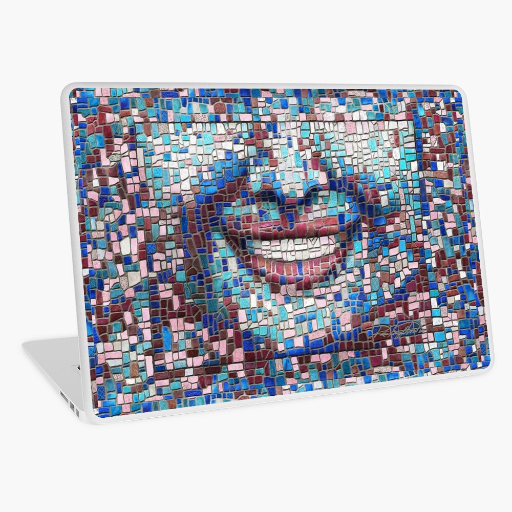 “Broken” (mosaic tile, painted) - “Smile” Fine Art series Laptop Skin