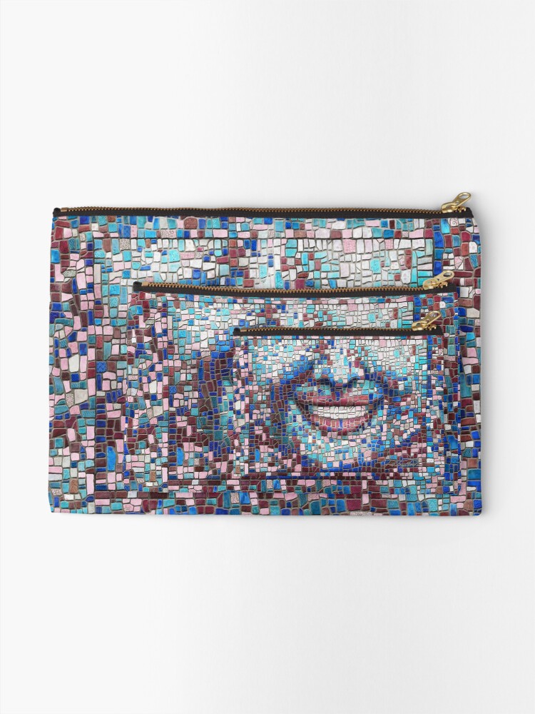 Alternate view of “Broken” (mosaic tile, painted) - “Smile” Fine Art series Zipper Pouch