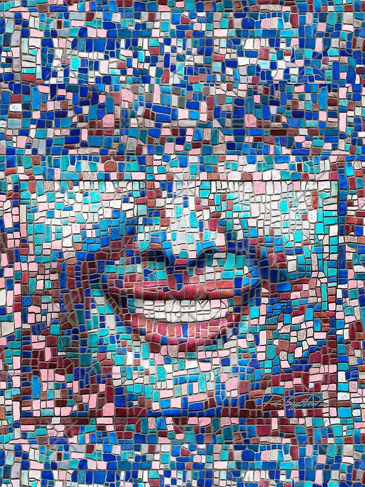 “Broken” (mosaic tile, painted) - “Smile” Fine Art series by CaraSonrisa