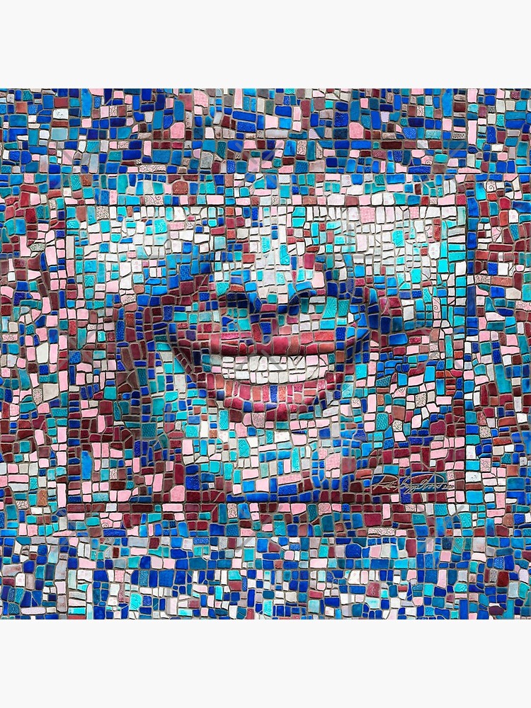 “Broken” (mosaic tile, painted) - “Smile” Fine Art series by CaraSonrisa