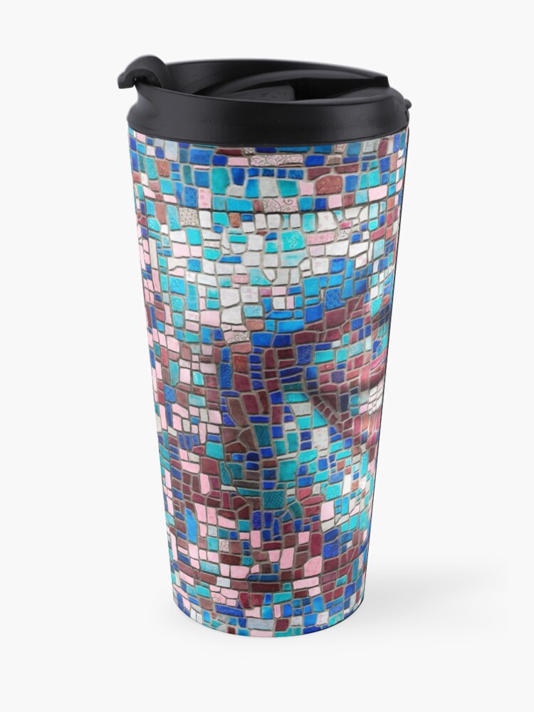 Alternate view of “Broken” (mosaic tile, painted) - “Smile” Fine Art series Travel Mug