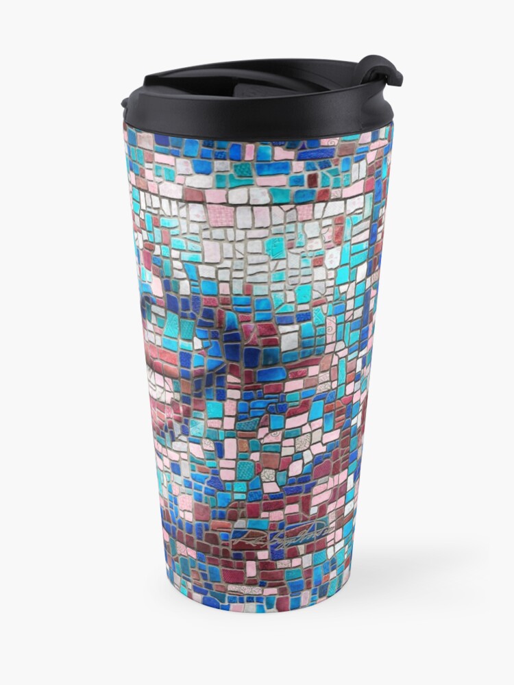Alternate view of “Broken” (mosaic tile, painted) - “Smile” Fine Art series Travel Mug