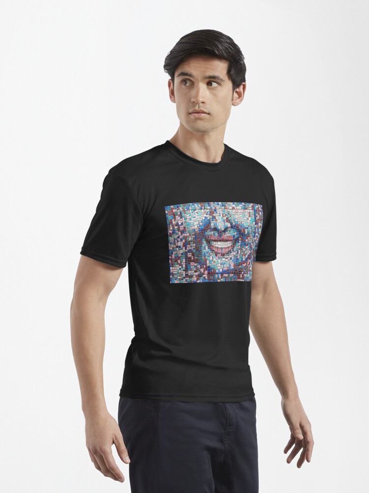 Alternate view of “Broken” (mosaic tile, painted) - “Smile” Fine Art series Active T-Shirt