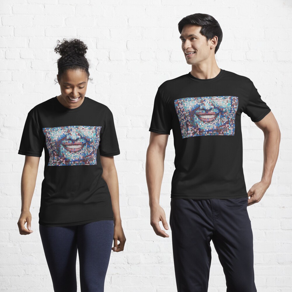 “Broken” (mosaic tile, painted) - “Smile” Fine Art series Active T-Shirt