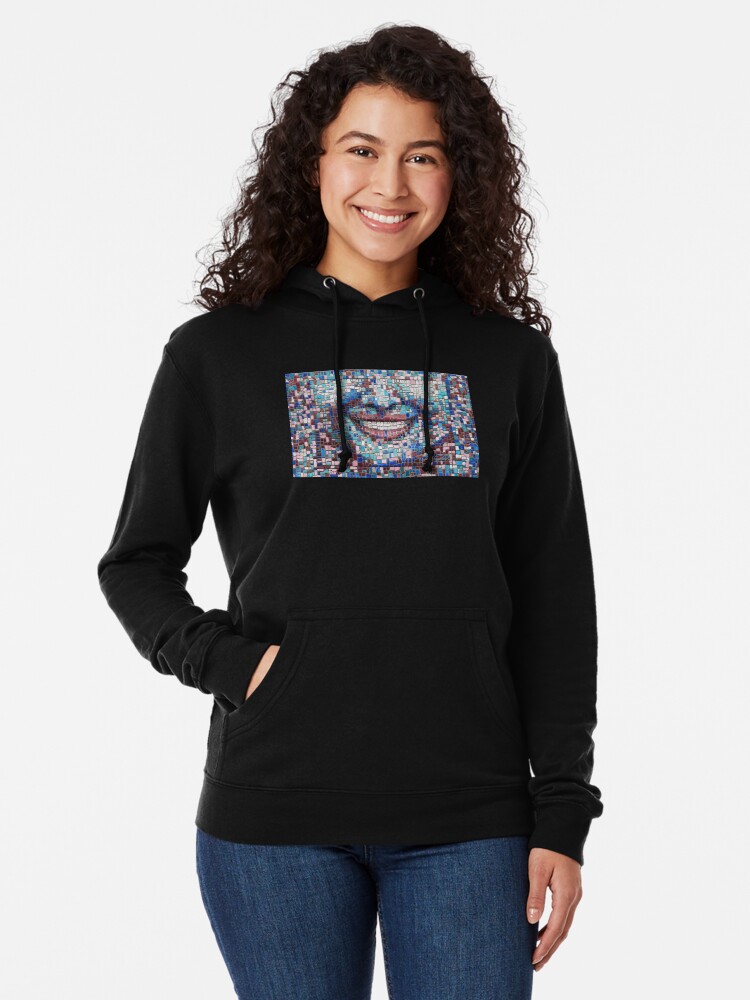 Alternate view of “Broken” (mosaic tile, painted) - “Smile” Fine Art series Lightweight Hoodie