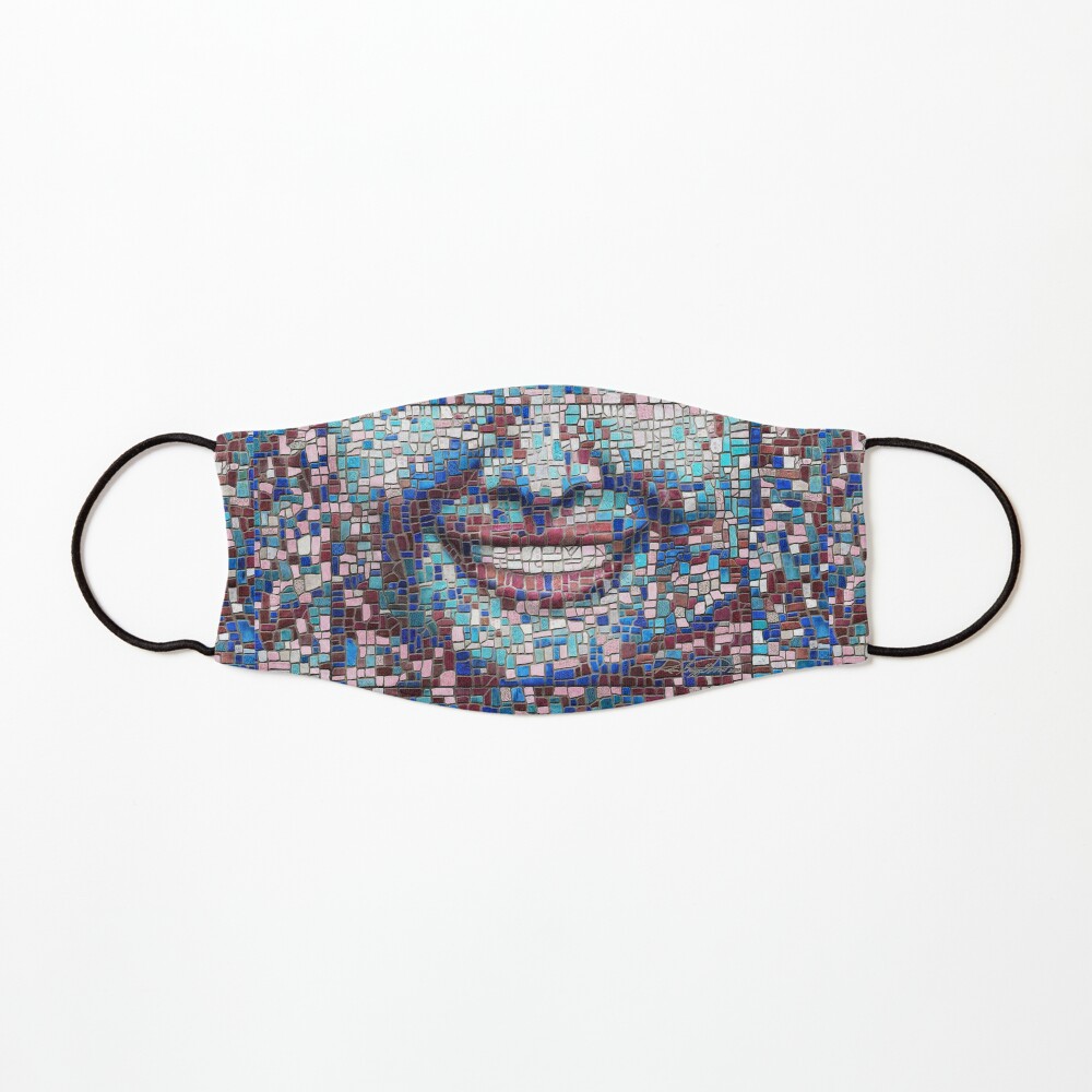 “Broken” (mosaic tile, painted) - “Smile” Fine Art series Mask