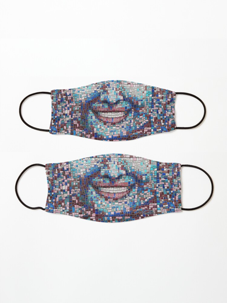 Alternate view of “Broken” (mosaic tile, painted) - “Smile” Fine Art series Mask