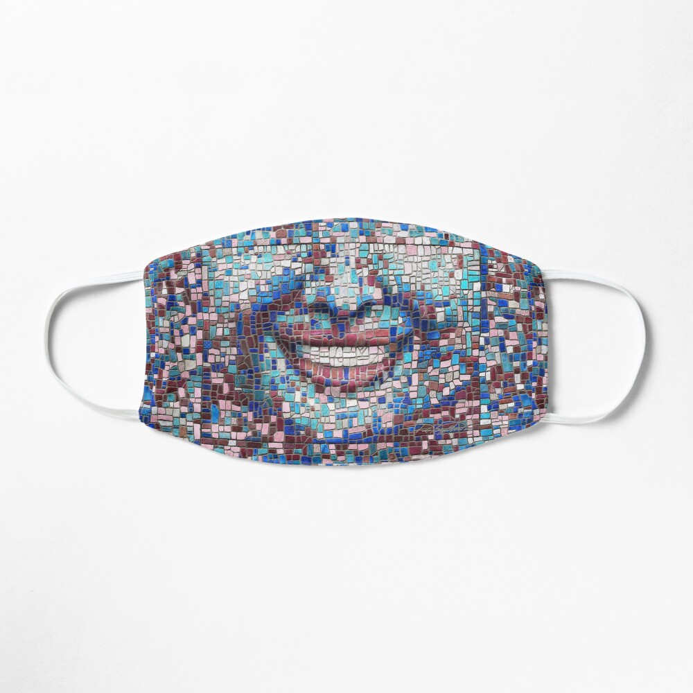 “Broken” (mosaic tile, painted) - “Smile” Fine Art series Mask