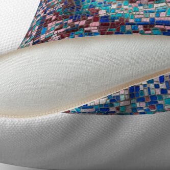 Alternate view of “Broken” (mosaic tile, painted) - “Smile” Fine Art series Floor Pillow