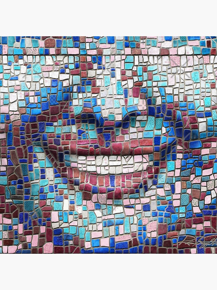 “Broken” (mosaic tile, painted) - “Smile” Fine Art series by CaraSonrisa