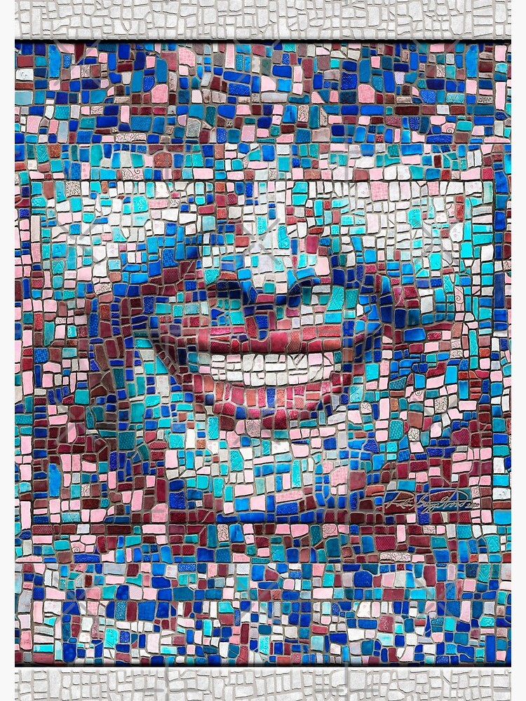 “Broken” (mosaic tile, painted) - “Smile” Fine Art series by CaraSonrisa