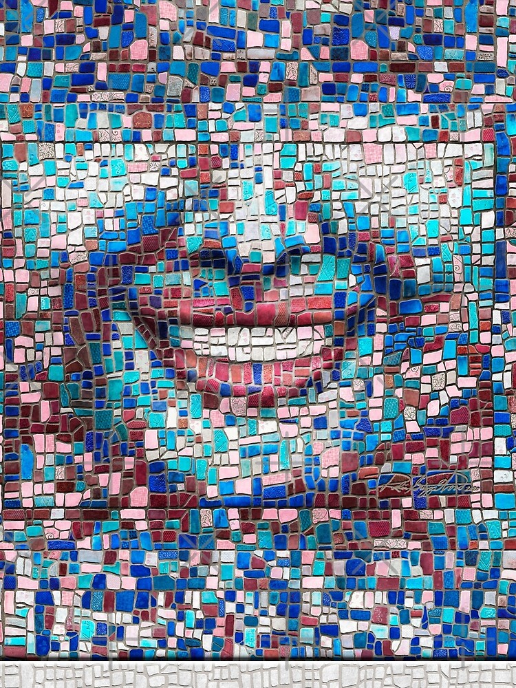 “Broken” (mosaic tile, painted) - “Smile” Fine Art series by CaraSonrisa