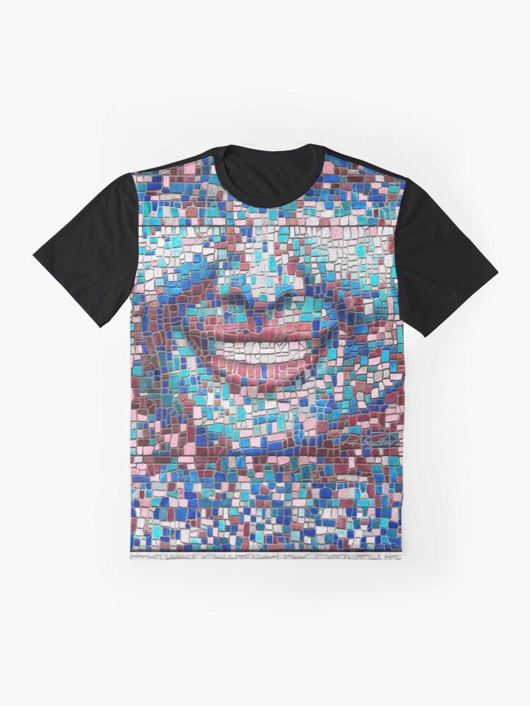 Alternate view of “Broken” (mosaic tile, painted) - “Smile” Fine Art series Graphic T-Shirt