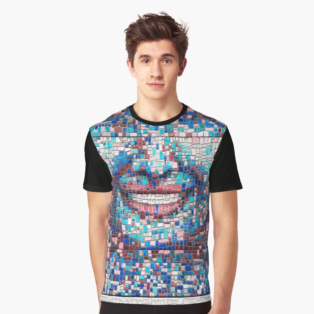 “Broken” (mosaic tile, painted) - “Smile” Fine Art series Graphic T-Shirt