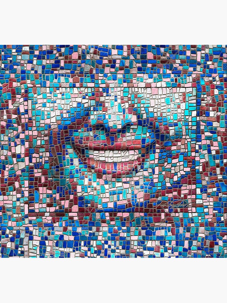 “Broken” (mosaic tile, painted) - “Smile” Fine Art series by CaraSonrisa