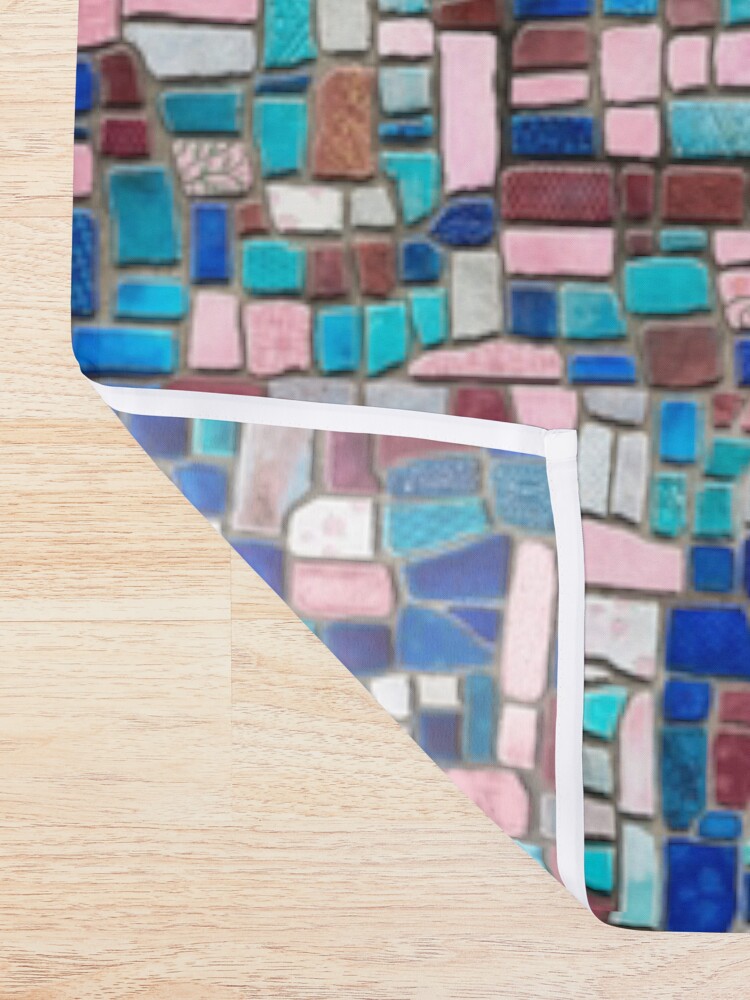 Alternate view of “Broken” (mosaic tile, painted) - “Smile” Fine Art series Shower Curtain