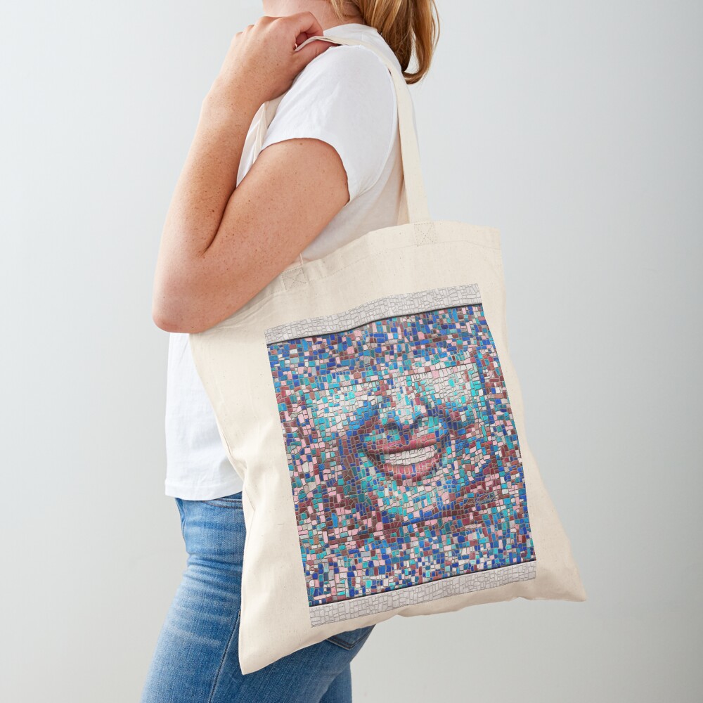 “Broken” (mosaic tile, painted) - “Smile” Fine Art series Tote Bag
