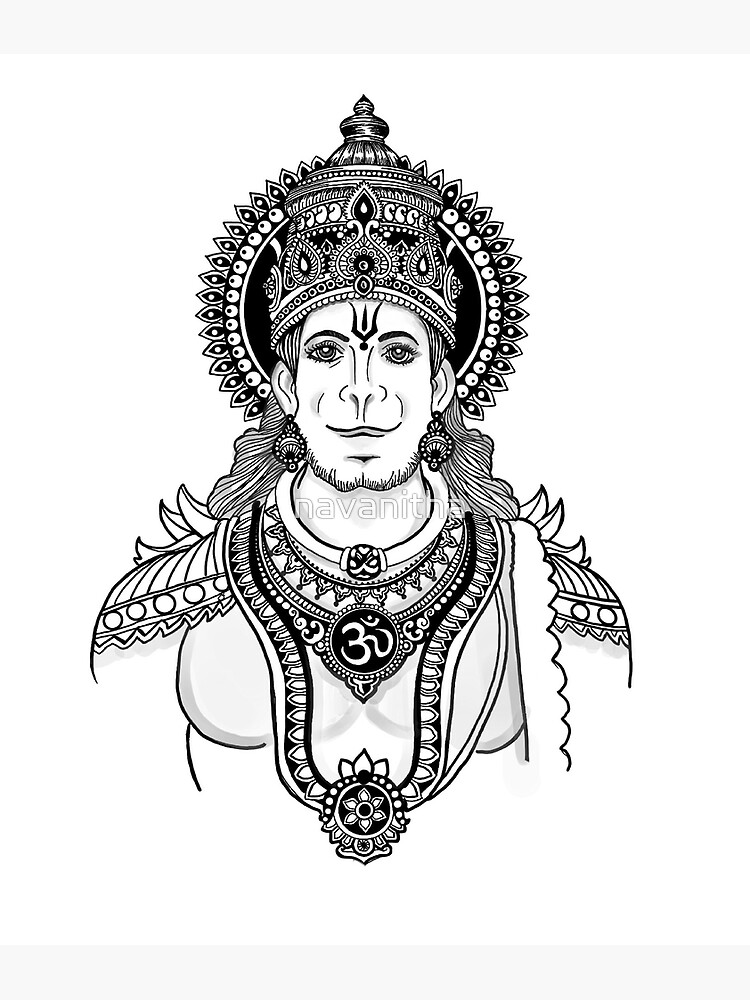 Drawing Sketch Hindu God Lord Hanuman Silhouette Outline Editable  Illustration Stock Vector by ©manjunaths88@gmail.com 564559866