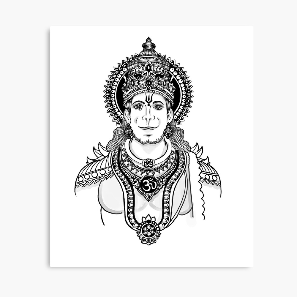 Hanuman Mandala Art Print for Sale by navanitha