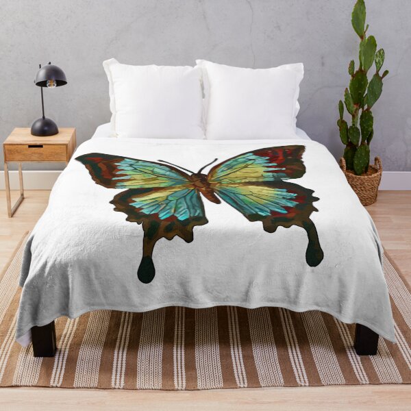 Artikelvorschau, Blauer und roter Schmetterling entworfen und verkauft von Tartiflettee.