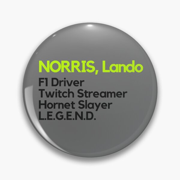 Item preview, Lando Norris - F1 Driver, Twitch Streamer, Hornet Slayer, Legend designed and sold by heyitsclara.