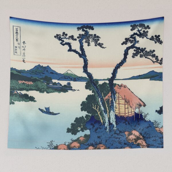 Item preview, Lake Suwa in the Shinana Province - Katsushika Hokusai - 1833 designed and sold by CJET.