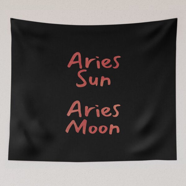 Item preview, Aries Sun Aries Moon Text designed and sold by leomooncreates.