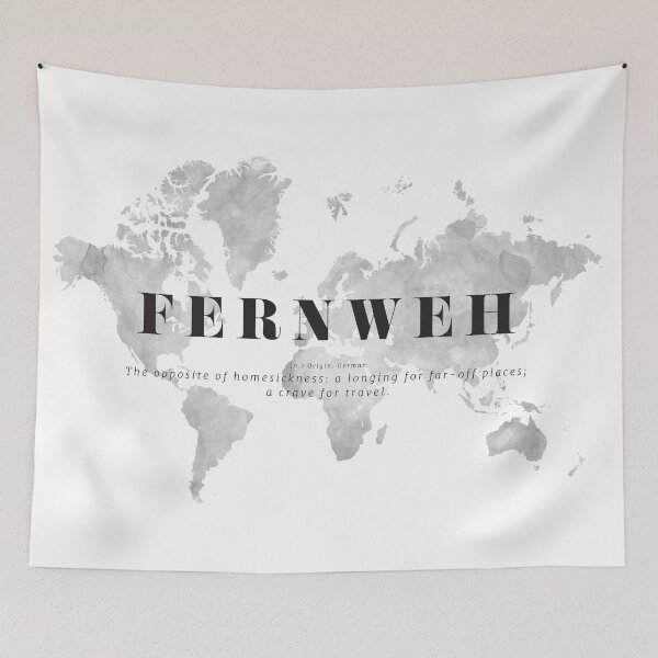 Item preview, A crave for travel world map designed and sold by blursbyai.
