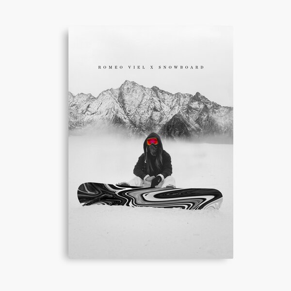 SNOWBOARDER NUAGEUX Impression sur toile