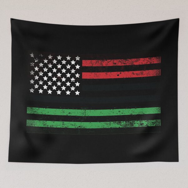 Item preview, US-Pan African Distressed Flag designed and sold by Stoopiditees by The Golden Age of Stoopid.