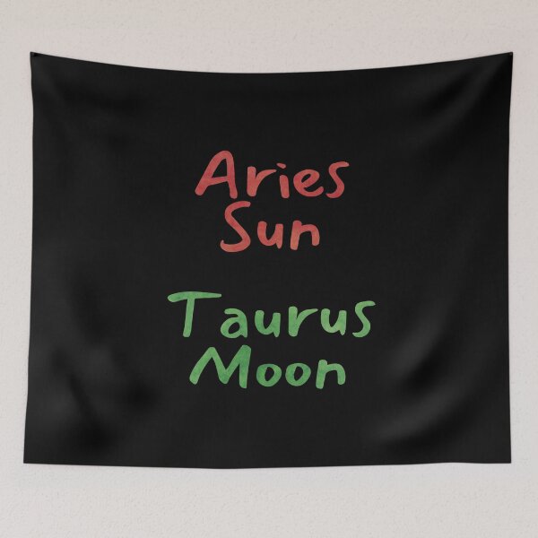 Item preview, Aries Sun Taurus Moon Text designed and sold by leomooncreates.