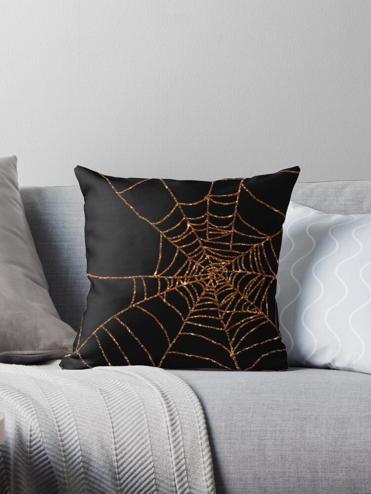 Orange glitter Burlesque glitter horror spider web Halloween