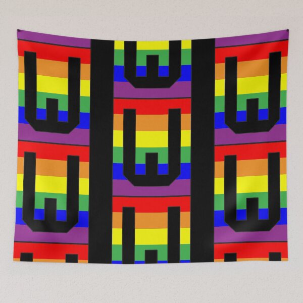 Item preview, Letter "W" LGBT Gay Pride Rainbow Flag font designed and sold by 65 MCMLXV.