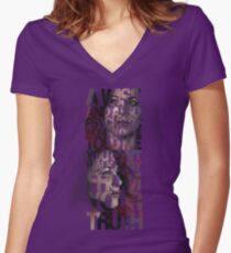 You Can't Walk Away From Your Truth Women's Fitted V-Neck T-Shirt