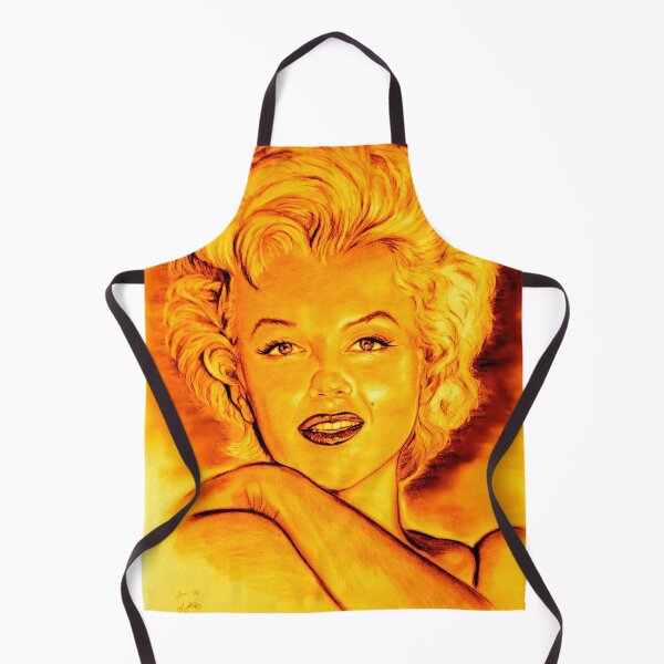 Item preview, Marilyn portrait drawing golden orange designed and sold by GittaG74.
