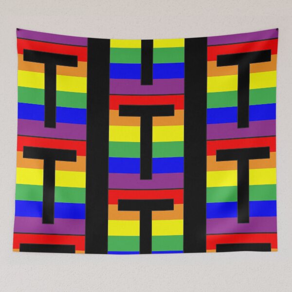 Item preview, Letter "T" LGBT Gay Pride Rainbow Flag font designed and sold by 65 MCMLXV.